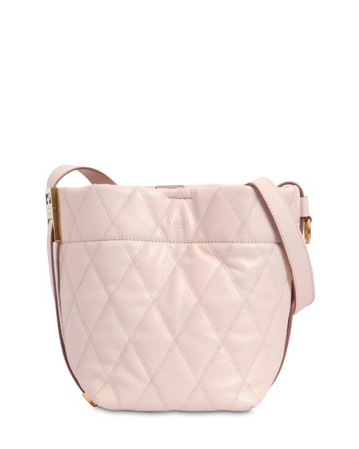 Petit Sac Seau En Cuir Matelassé "gv" Givenchy en coloris Rose | Lyst