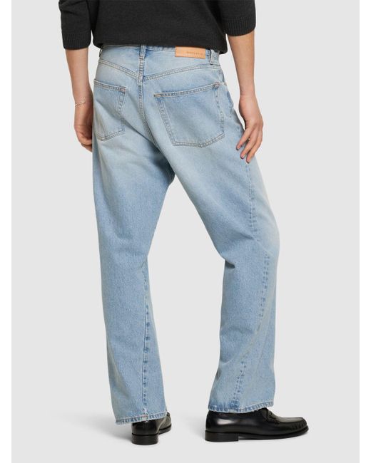 Jeans de denim de twist ancho sunflower de hombre de color Blue