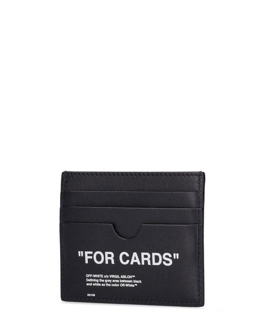 Off-White c/o Virgil Abloh Kartenhülle Aus Leder "for Cards" in Black für Herren
