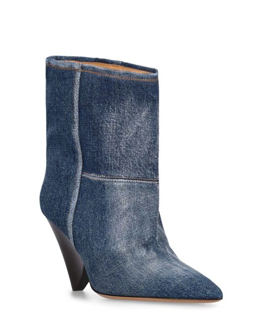 Isabel Marant Blue 90mm Miyako Ankle Boots