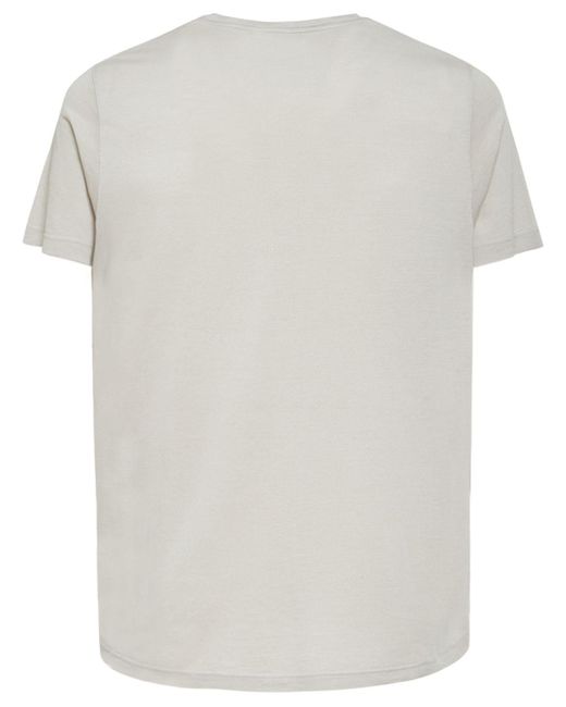 Loro Piana White Silk & Cotton Soft Jersey T-shirt for men