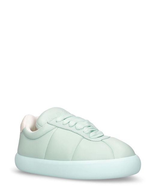 Marni Green Puffy Soft Leather Low Top Sneakers for men