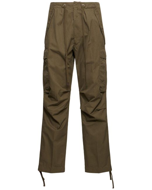 Tom Ford Green Enzyme Cotton Twill Cargo Pants for men