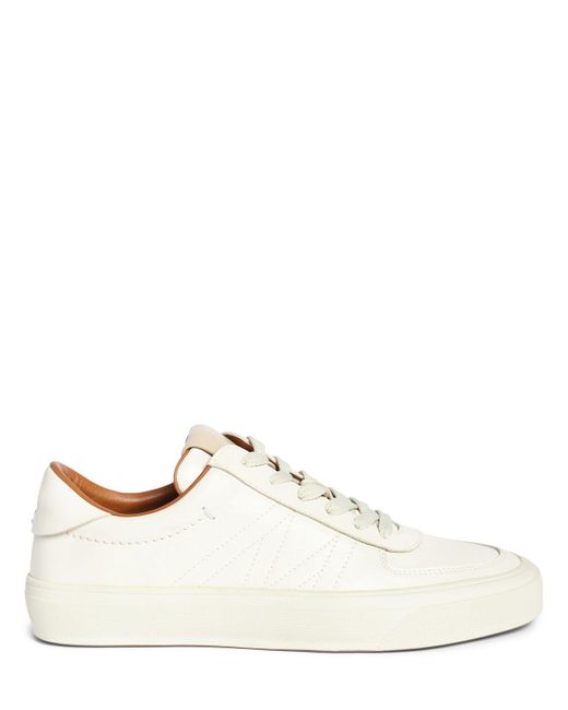 Monclub leather sneakers di Moncler in White da Uomo