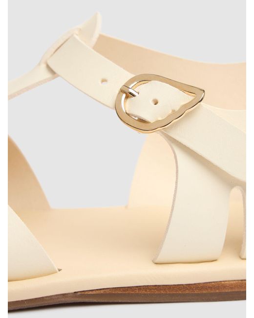 Ancient Greek Sandals 10Mm Karina Leather Fisherman Sandals in Natural ...