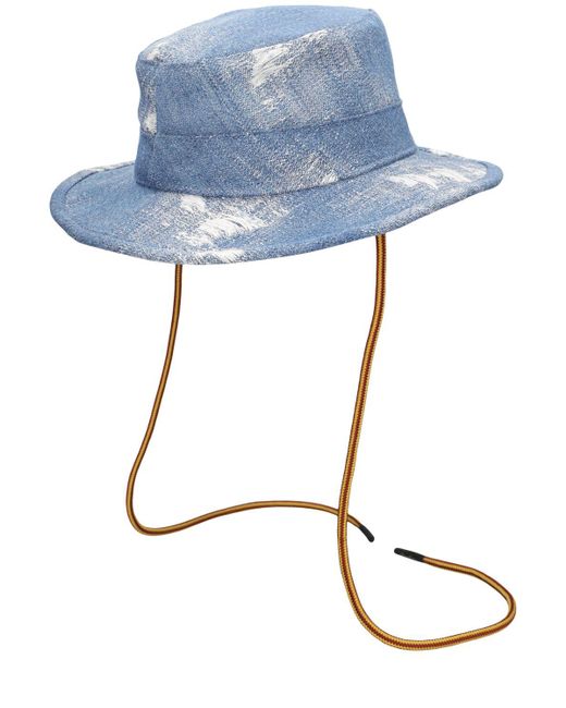 Borsalino Blue Tanaka Cotton Denim Hat for men
