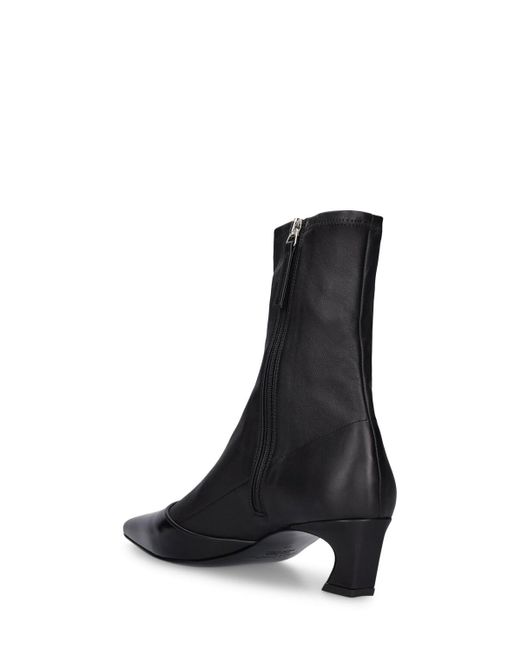 Acne Black 45mm Bano Leather Ankle Boots
