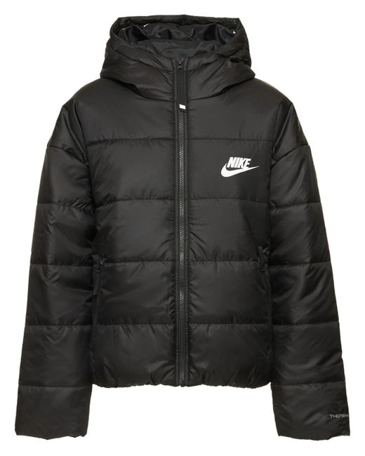 Nike Therma-fit Velvet Puffer Jacket in Black | Lyst UK