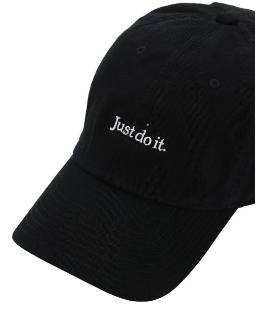 Nike Just Do It Washed Cotton Cap in Black for Men | Lyst