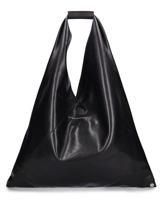 MM6 by Maison Martin Margiela Black Medium Classic Japanese Faux Leather Bag