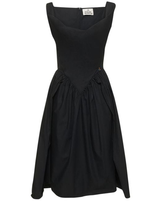 Vivienne Westwood Black Kleid Aus Baumwollpopeline "sunday"