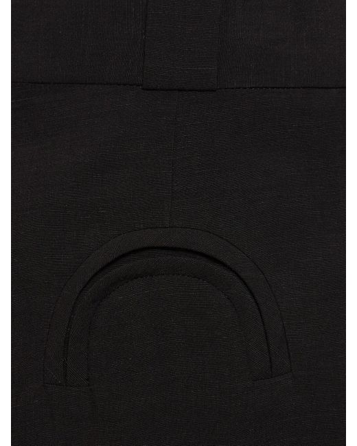 Shorts de viscosa y lino Blazé Milano de color Black