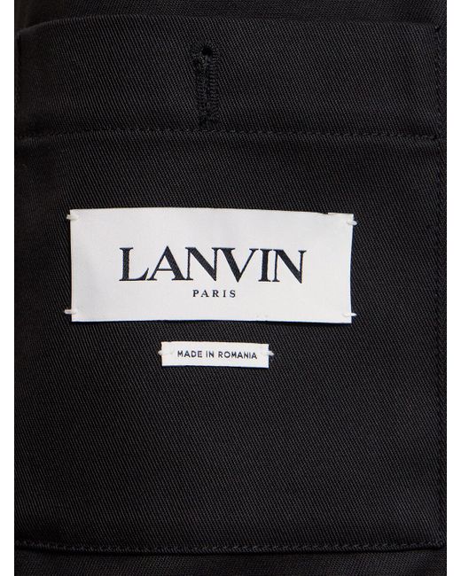 Lanvin Black Cotton Blend Coach Jacket for men