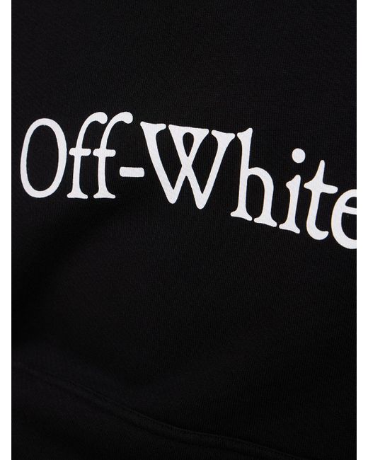 Off-White c/o Virgil Abloh Black Big Bookish Skate Cotton Hoodie for men