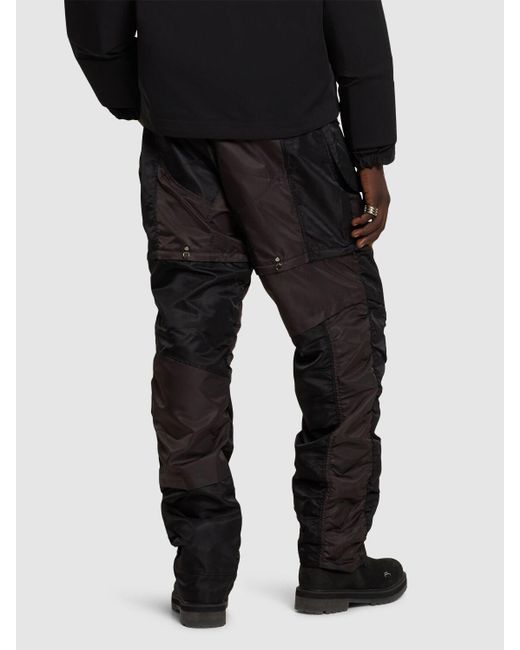 Pantalon cargo amovible en patchwork de nylon ANDERSSON BELL pour homme en coloris Black