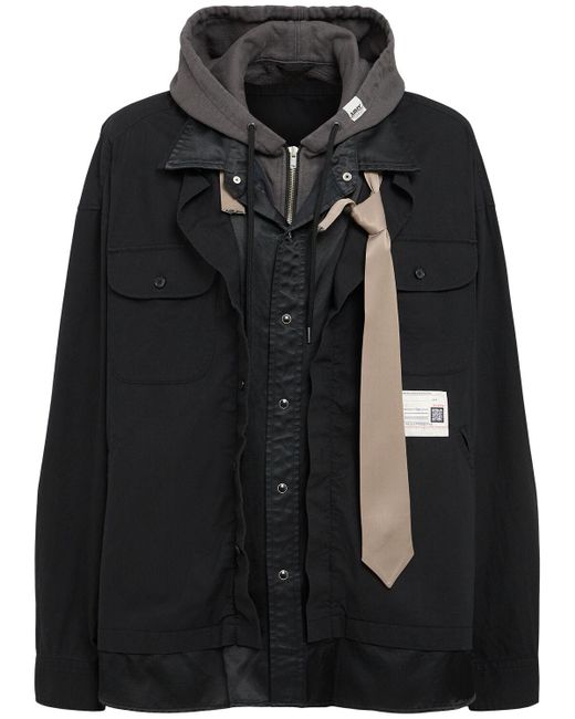 Uomo Triple-Layered Casual Jacket di Maison Mihara Yasuhiro in Black da Uomo