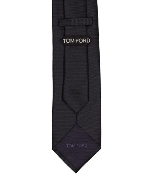 Tom Ford Black 8cm Solid Silk Twill Tie for men
