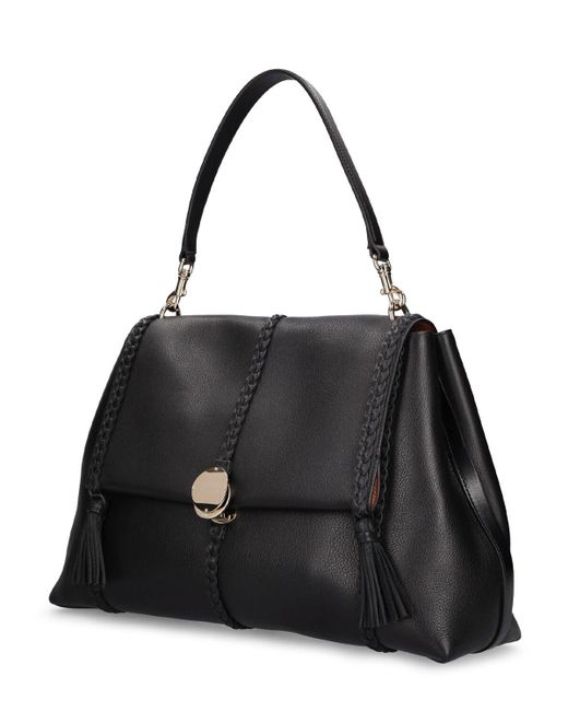 Chloé Black Large Penelope Leather Shoulder Bag