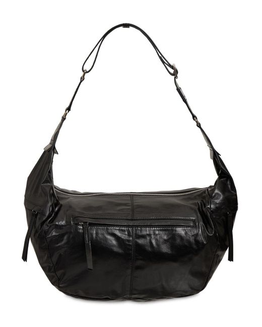 Isabel Marant Black Mini Schultertasche Aus Lackleder "neway Sport"