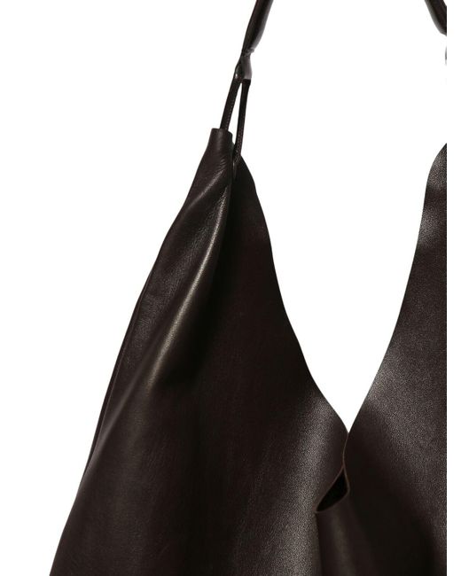 The Row Black Bindle Leather Tote Bag