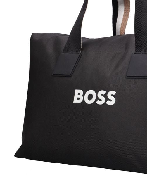Bolsa duffle catch con logo Boss de hombre de color Black