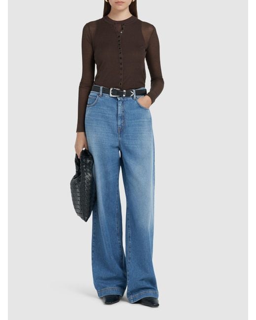 WEEKEND MAX MARA ロゴ Brava ハイライズ ワイド ジーンズ Weekend by Maxmara Brava ハイライズワイドジーンズ ブルー | Lyst