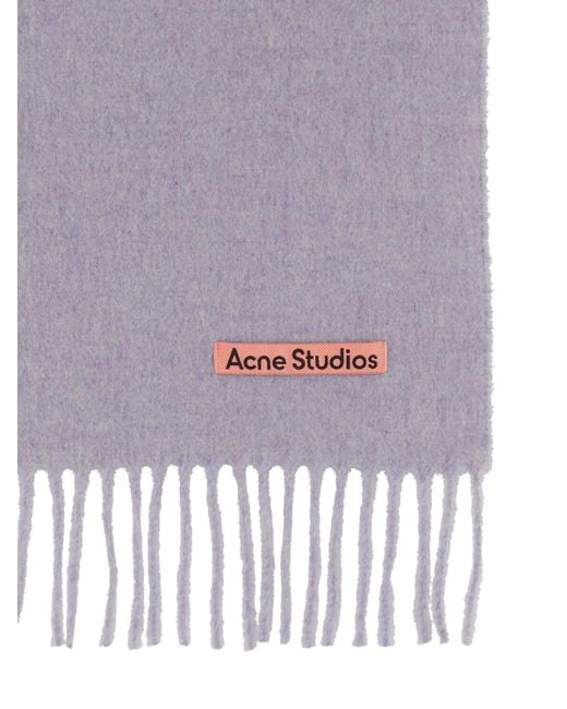 Sciarpa canada in lana di Acne in Purple
