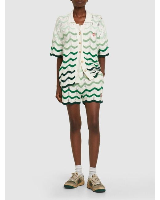 Shorts in maglia dégradé di Casablancabrand in Green