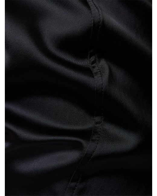 Nensi Dojaka Black Minikleid Aus Satin "double Petal"