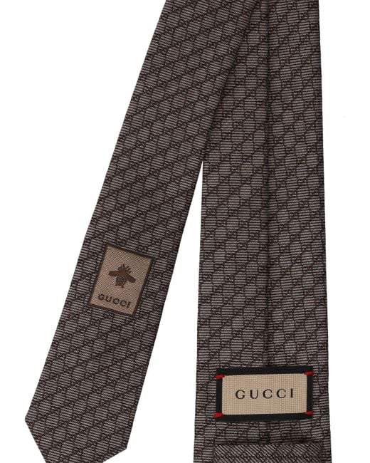 Gucci 7cm Breite Krawatte Aus Wolle Und Seide "ginny" in Natural für Herren