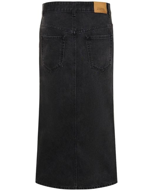 Isabel Marant Black Julicia High Waisted Slit Midi Skirt