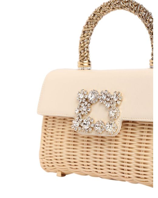 Borsa mini envelope di Roger Vivier in Natural
