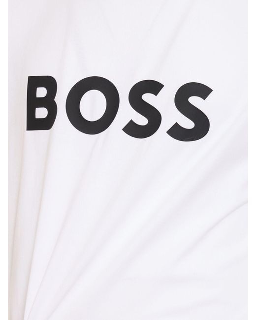 メンズ Boss Tiburt 354 コットンtシャツ White