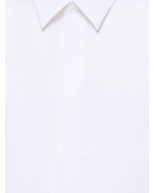 メンズ Lardini コットンイブニングシャツ White