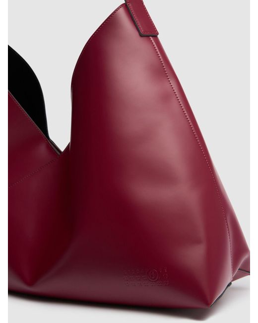 MM6 by Maison Martin Margiela Xl Fortune Cookie レザーショルダーバッグ Red