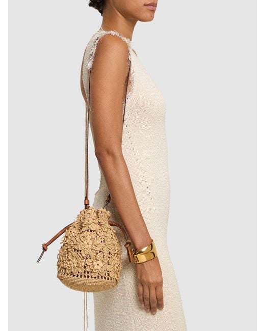 Zimmermann Floral ラフィアバケットバッグ メタリック | Lyst