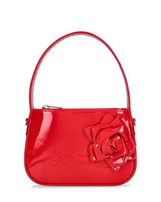 Blumarine Red Handtasche Aus Lackleder