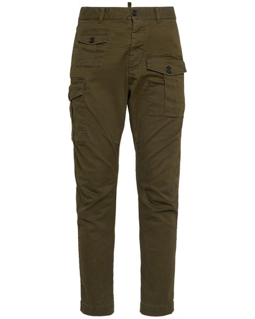 メンズ DSquared² Sexy ストレッチコットンカーゴパンツ Green