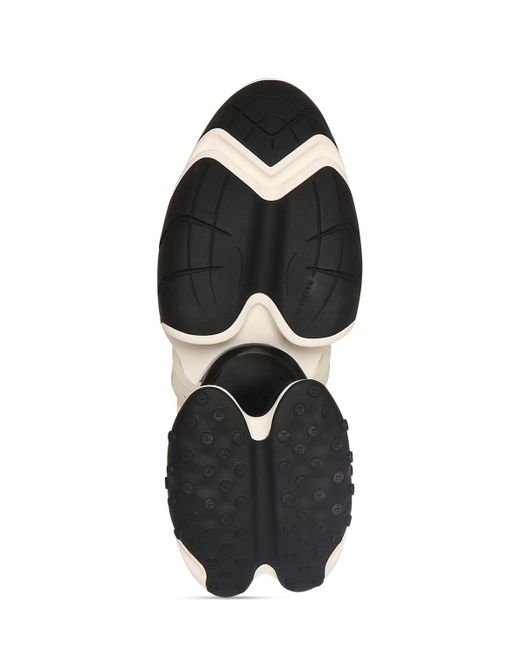 Balmain White Unicorn Neoprene & Leather Sneakers for men