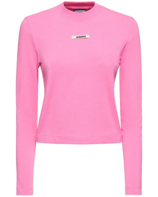 Jacquemus Pink T-shirt Aus Baumwolljersey "le T-shirt"