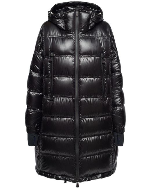 3 MONCLER GRENOBLE Synthetic Rochelair Nylon Down Long Parka in Black