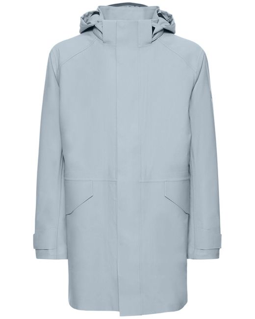 ALPHATAURI Blue Koov Hooded Long Casual Jacket for men