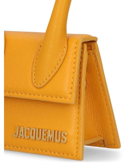 Jacquemus Orange Le Chiquito Leather Top Handle Bag