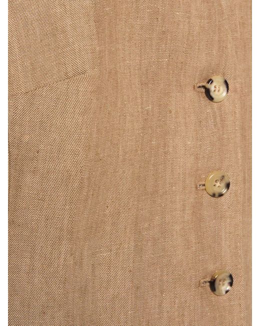 Max Mara Sauro リネンベスト ナチュラル | Lyst