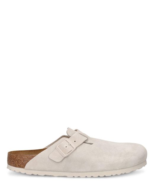 Sandali boston in camoscio di Birkenstock in White da Uomo