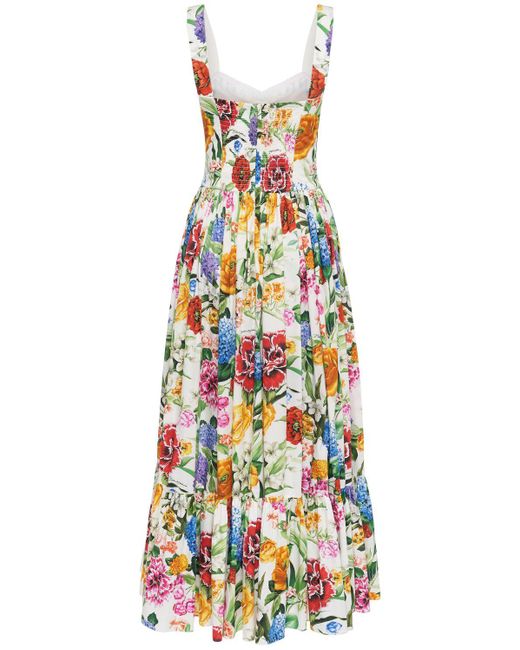 Dolce & Gabbana ポプリンロングドレス White