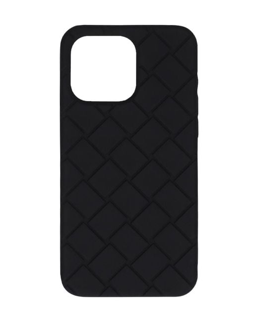 Cover iphone 15 pro max in gomma di Bottega Veneta in Black da Uomo