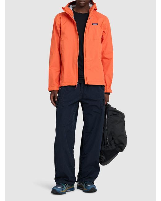 Patagonia Orange Torrentshell 3L Rain Jacket for men