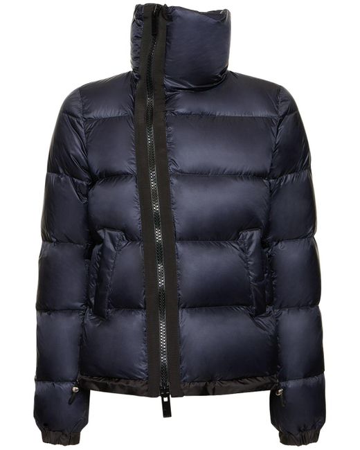 Sacai Blue High Neck Quilted Down Jacket