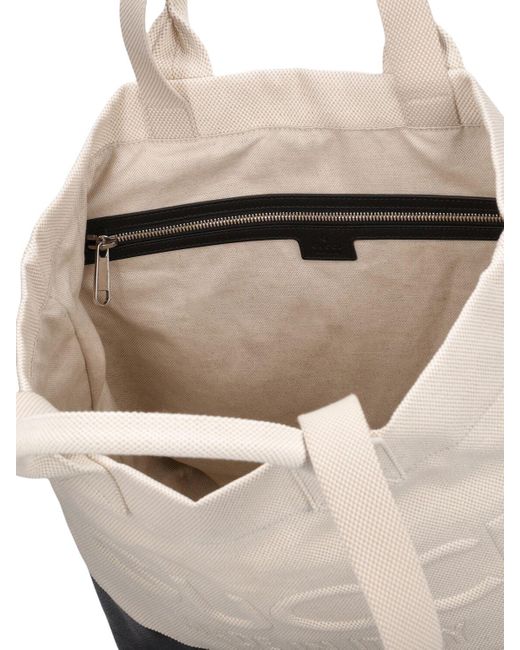 Gucci Natural Cabas Small Bicolor Cotton Tote Bag for men